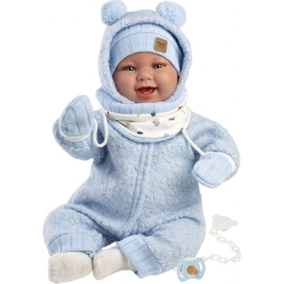 Llorens 84479 NEW BORN realistická bábätko so zvukmi a mäkkým látkovým telom 44