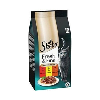 Sheba Fresh & Fine kuracie hovädzie a jahňacie 6 x 50 g