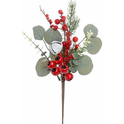 Ozdoba zapichovacia konár eucalypt+bobule 39 cm