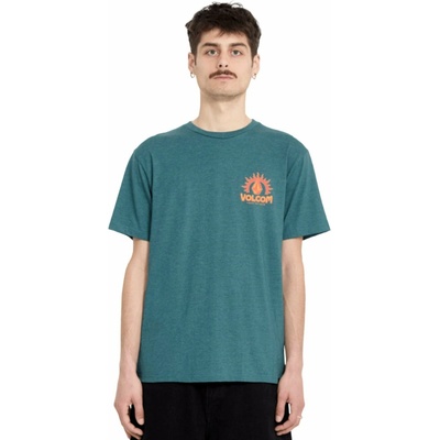 Volcom pánské tričko Solstice Hth Sst Rifle Green Zelená