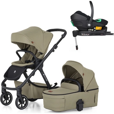 PETITE&MARS kombinovaný ICON 2v1 Mossy Green LITE RWS + Core Pro i-Size Black Grey + Báza 2025