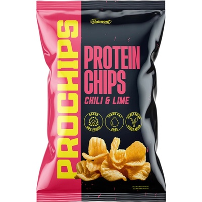 Putorius Prochips Proteinové chipsy s příchutí chilli & limetka Claimont 50 g
