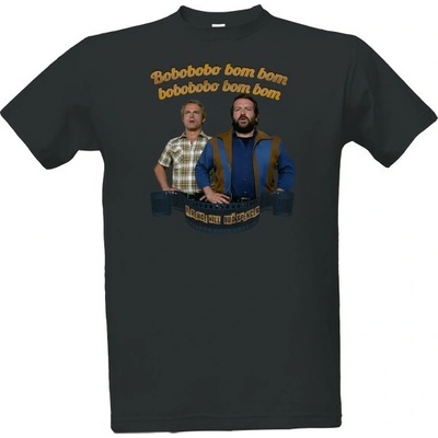 Tričko s potiskem Bud Spencer a Terence Hill pěvecký sbor pánské tmavě šedá – Hledejceny.cz
