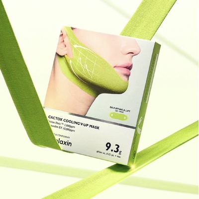 DR. MELAXIN Cactox Cooling V-UP Mask Zpevňující maska pro kontury obličeje 1 ks 9.3 g