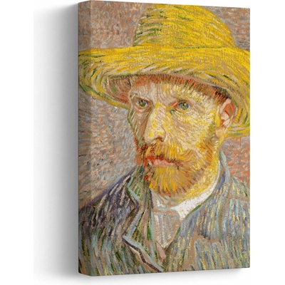 Obraz - Vincent van Gogh, Self-Portrait with a Straw Hat (The Potato Peeler), reprodukcia, jednodielny 20x30 cm