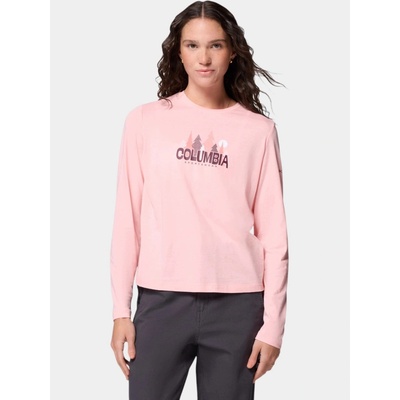 Ruby Springs Graphic LS Damske Tricko Dlhu Rukav Pink Sand Colorful Treescape