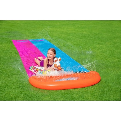 Bestway 52320 vodná šmýkačka dvojitá + 2 nafukovacie Lamy 488 cm
