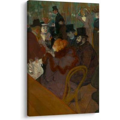 Obraz - Henri de Toulouse-Lautrec, At the Moulin Rouge, reprodukcia, jednodielny 60x90 cm