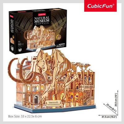 CubicFun 3D puzzle Natural Museum: Mamut svítící 463 ks