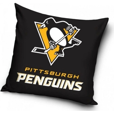 TipTrade Velurový vankúš NHL Pittsburgh Penguins 40x40