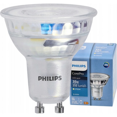 Philips LED žiarovka GU10 – 3,5W – 255Lm – teplá biela 2700K – CorePro Premium