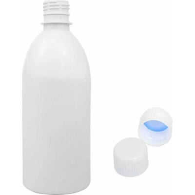 Tera Plastová lahvička bílá s bílým uzávěrem 500 ml