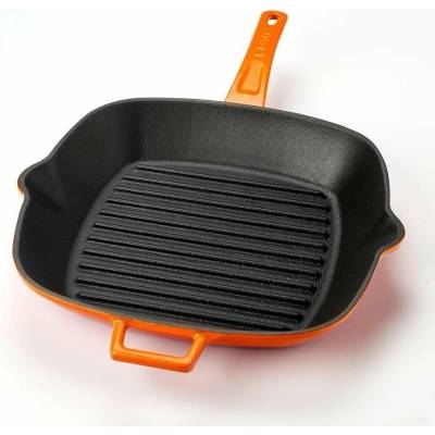 LAVA Metal Grilovací pánev litinová, oranžová 26 x 26 cm LVPGT2626K0OR
