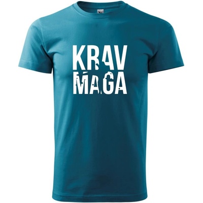 Nápis Krav Maga klasické pánské triko tmavý tyrkys – Hledejceny.cz