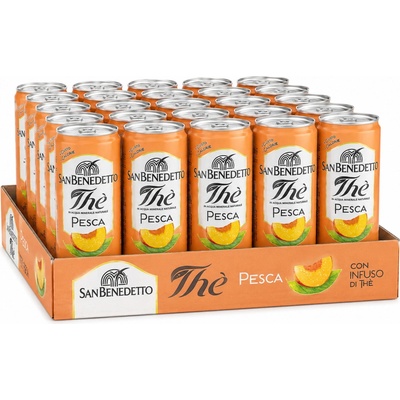 San Benedetto ledový čaj s broskví v plechovce 24 x 0,33l