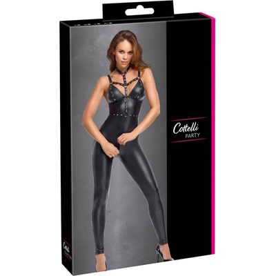 Cottelli Jumpsuit with Chest Harness 2730847 Black