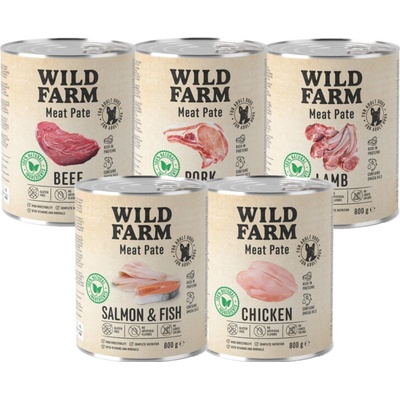 Wild Farm Paštéta mix príchutí 5 x 800 g