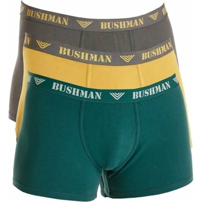 Bushman trenýrky Edward II 3 Pack dark grey/yellow/petrol – Hledejceny.cz