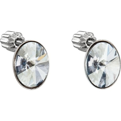 Evolution Group Strieborné náušnice s kryštálmi Swarovski 31274.5 Blue Shadow