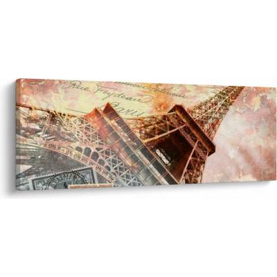Obraz - Eiffelova veža vo vintage štýle, jednodielne 145x58 cm