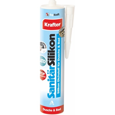 Topkraft silikón sanitárny 300 ml biela