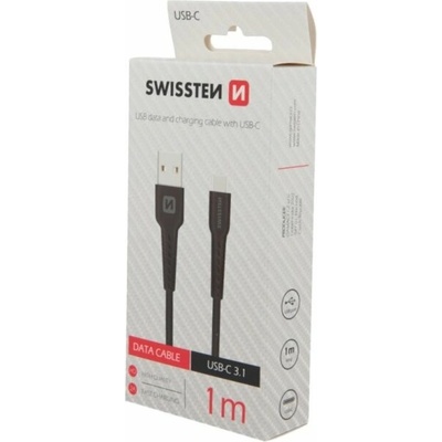 Swissten 71505530 dátový USB - USB-C, 1m, černý