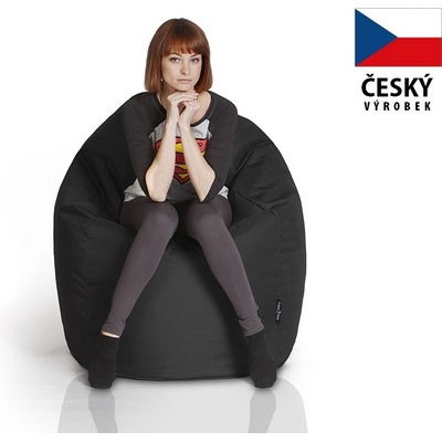 CrazyShop Sedací hruška MEGA černá