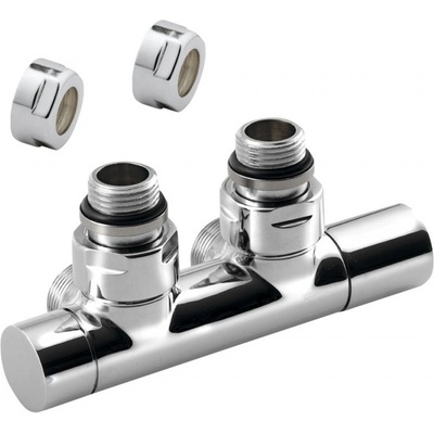 Sapho TWIN připojovací sada ventilů pro středové připojení (50 mm), pravá, chrom