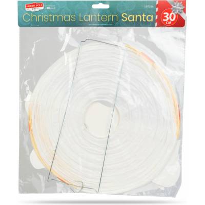 X-Tech Vianočný lampión - Mikuláš - papier - 30 cm