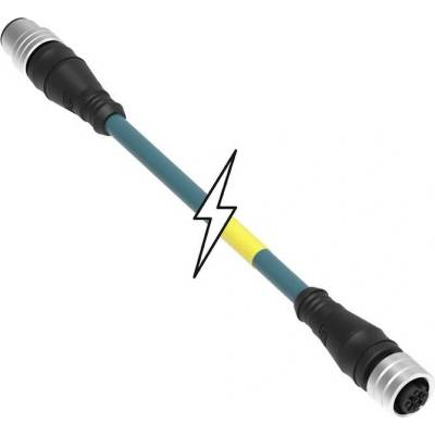 Molex 1300480197 upravený zástrčkový konektor pro senzory - aktory M12 zásuvka, zástrčka 1.00 m Počet pólů: 4 1 ks
