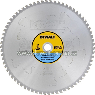 DeWALT DT1921 Pilový kotouč 355 x 25,4 mm na nerez ocel, 70 zubů – Hledejceny.cz