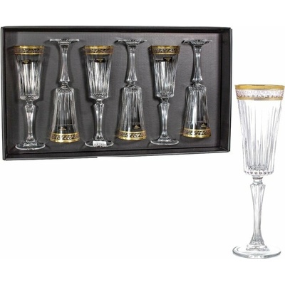 BOHEMIA PRESTIGE BOHEMIA PRESTIGE DORATO POHÁR NA ŠAMPANSKÉ 6 x 210 ml
