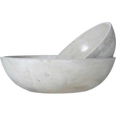Wikholmform Betonové dekorační mísy Siri šedé 2 ks 27 x 18 cm