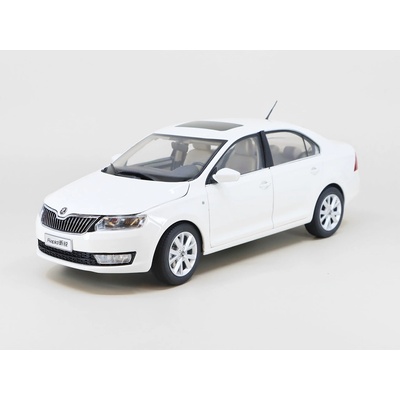 Abrex škoda Rapid časopis s modelem 2012 bílá 1:18