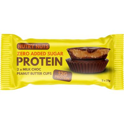 Nutry Nuts Proteinové košíčky mléčná s arašídovým máslem 2 x 21 g
