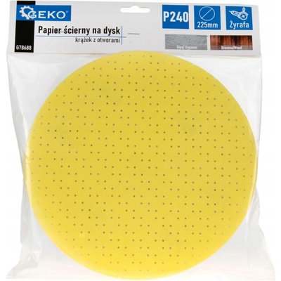 BRÚSNY PAPIER NA DISK S OTVORMI 225MM P240 ŽIRAFA 10ks