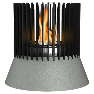 Kratki Voľne stojaci biokrb RIBO čierny 290 x 268 mm sivý betónový podstavec