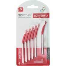 SOFTdent Butterfly mezizub. kartáček zahnutý S 6 ks