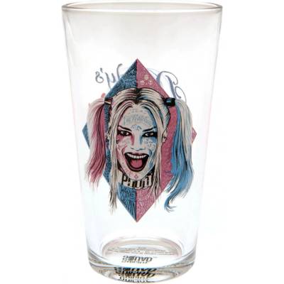 CurePink Sklenice DC Comics Harley Quinn Tatínkova Příšerka GLB0089 400 ml