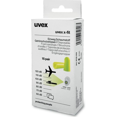 uvex x-fit Špunty do uší, SNR: 37dB 15 párů