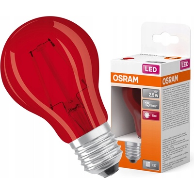 Osram LED žiarovka STAR CLA15 2,5 W E27 červená