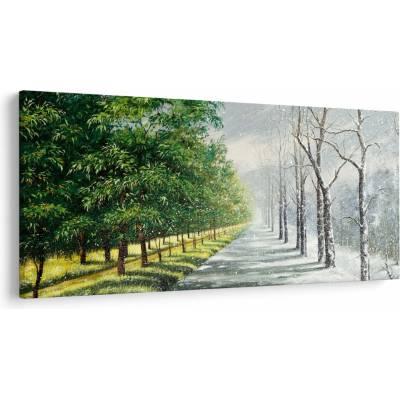 Obraz - Zima versus léto, jednodílný 200x100 cm