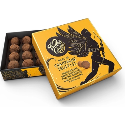 Willie's Cacao 72% truffles Marc de Champagne 110 g