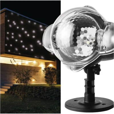 Emos DCPC03 Lighting LED dekoratívny projektor padajúce vločky vonkajší aj vnútorný biela