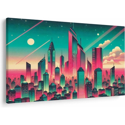 Obraz – Veľkomesto v pop-art štýle, jednodielne 150x100 cm