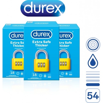 Durex Extra Safe 2+1 54 ks
