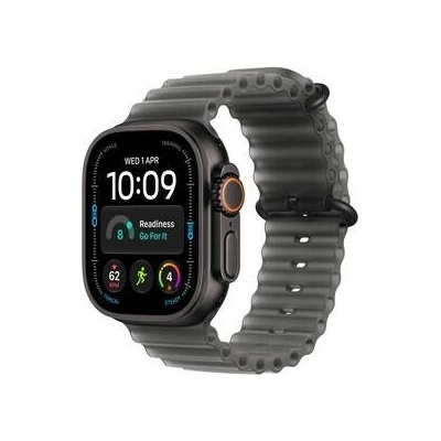 Apple Watch Ultra 4 GPS + Cellular 49 mm čierny titán, priesvitne čierny oceánsky remienok MJAY4QC/A