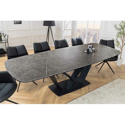 Luxd Rozťahovací keramický stôl Vallerina 180-220-260 cm grafit