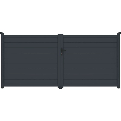 Brána G21 Orlando 350x158 cm dvoukřídlá, antracitová – Hledejceny.cz