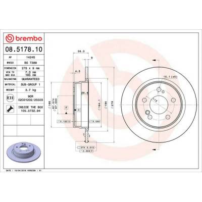 Brzdový strmeň BREMBO F 54 080